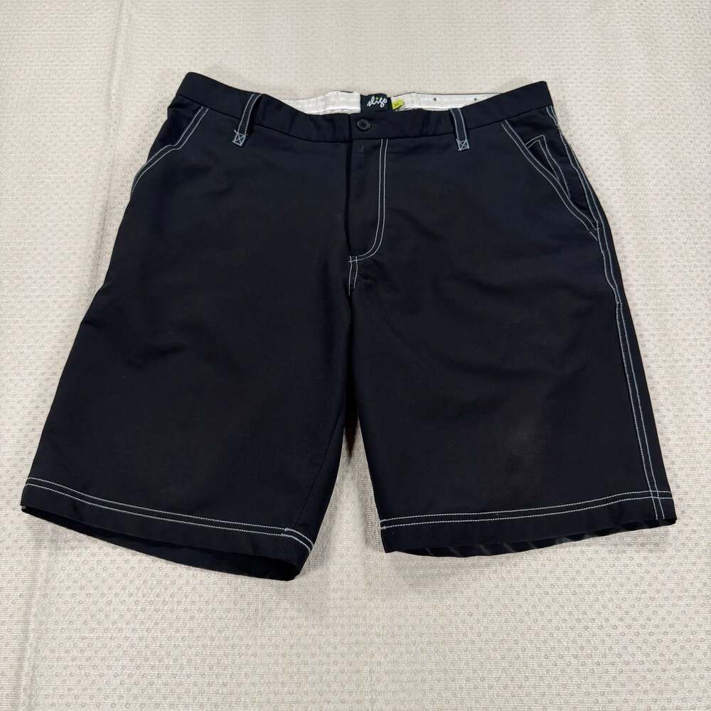 Sligo Men's Performance Shorts Black with Contrast Stitching Size 34